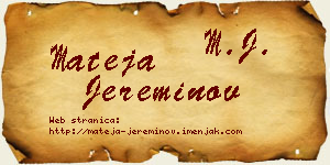 Mateja Jereminov vizit kartica